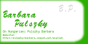 barbara pulszky business card